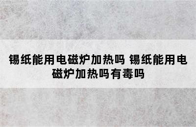 锡纸能用电磁炉加热吗 锡纸能用电磁炉加热吗有毒吗